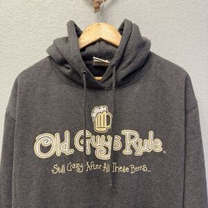 Old Guys Rule Hoodie Beer Lover Hoodie Beer Pocket Size M Humor‎